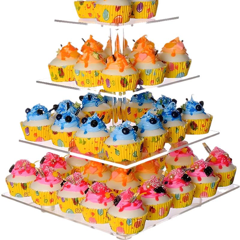 Cupcake Stand Tier - Suporte de bolo de casamento acrílico