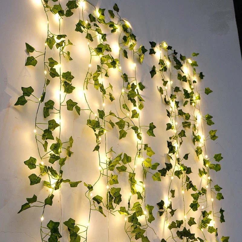 Supply Event - Luzes de Cordão de Folhas Verdes