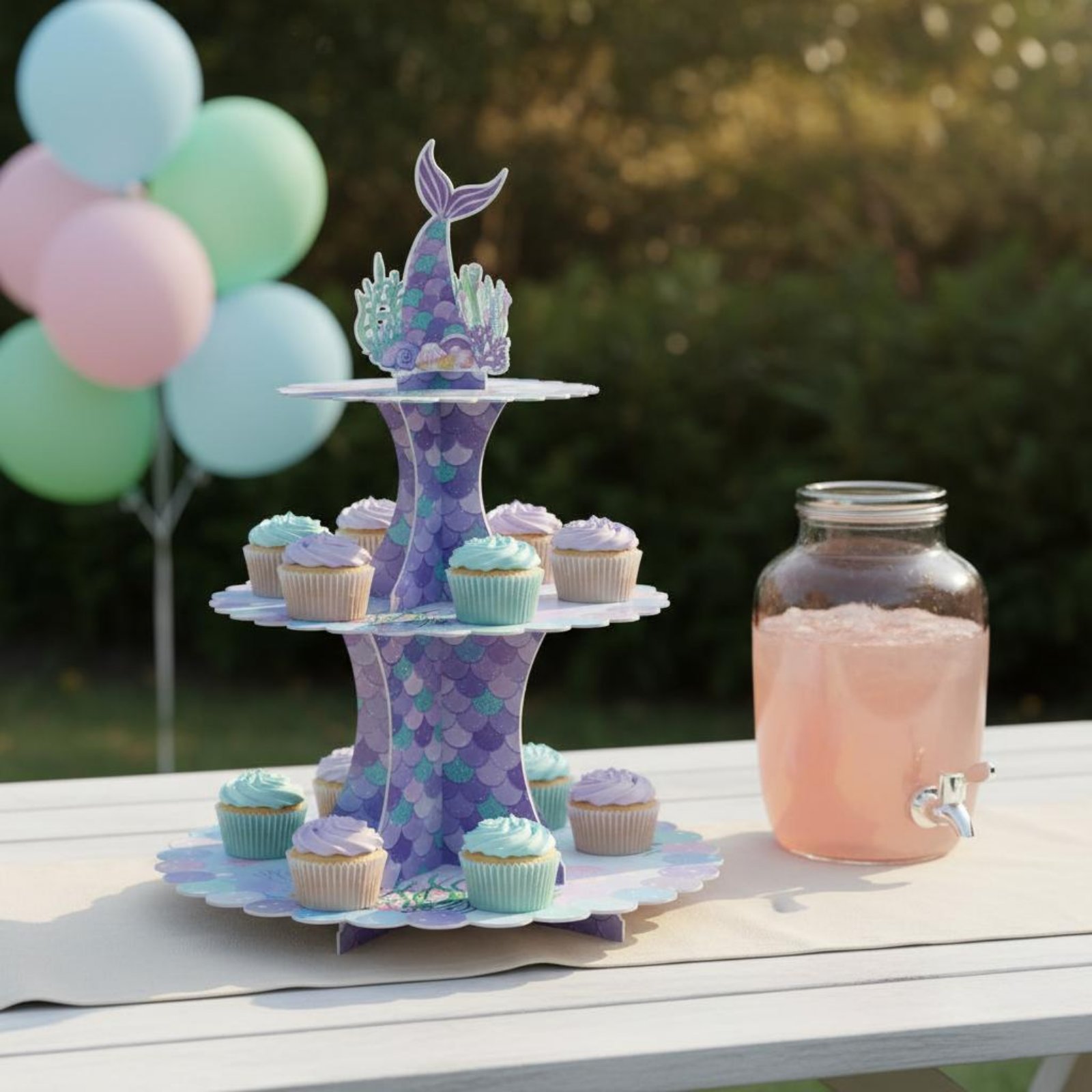 Cupcake Stand Tier - Suporte de Papelão de 3 Camadas