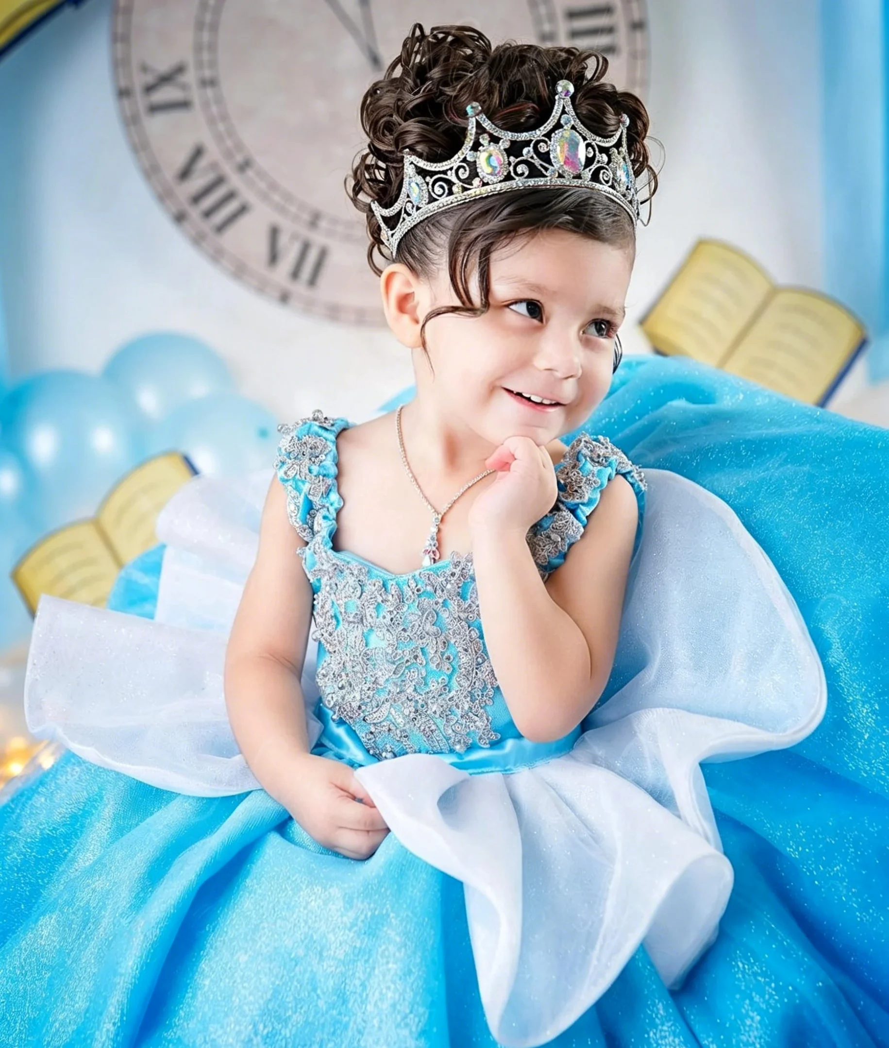 Birthday Sash Glitter - Vestido de Luxo Personalizado para Daminhas