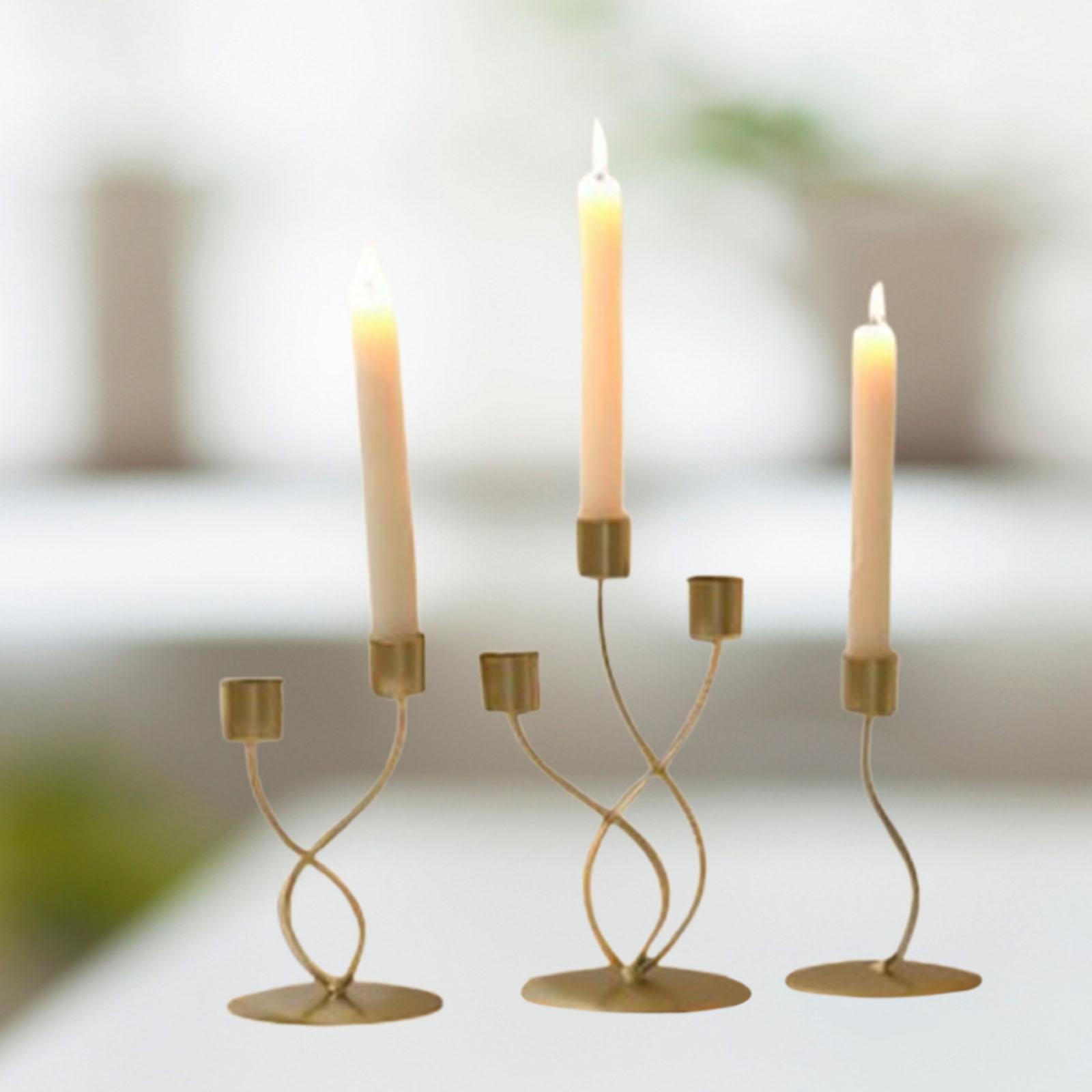 Centerpiece Stick - 3x Castiçal Cônico para Casa, Igreja,