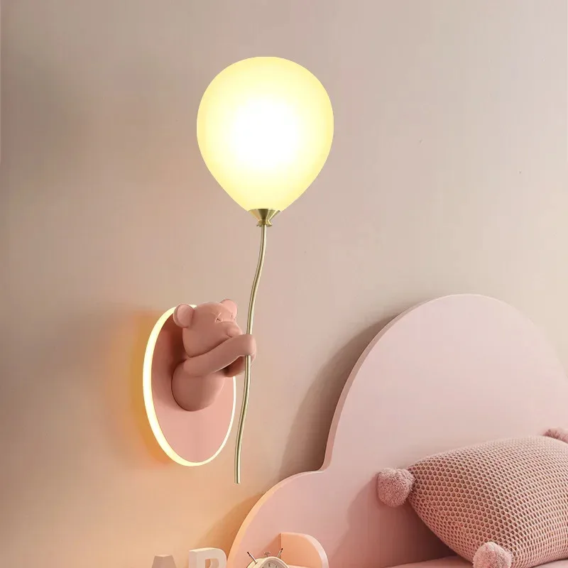 Led Balloon Light - Luminária de Parede Nórdica Urso Fofo