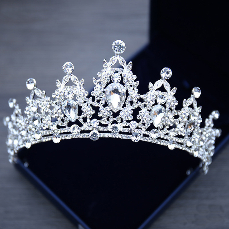 Event Suppliers - Cristal Nupcial Tiara Coroa, Cor Prata