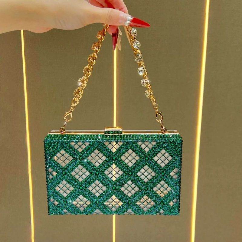 Elegante Clutch Rígida Verde E - Event Party Box avaliação e preço