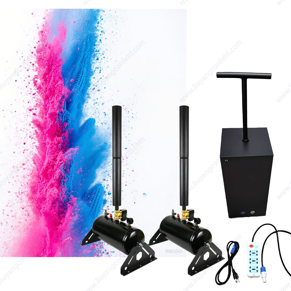 Confete streamer máquina de ch - Confetti Cannon Tube avaliação e preço
